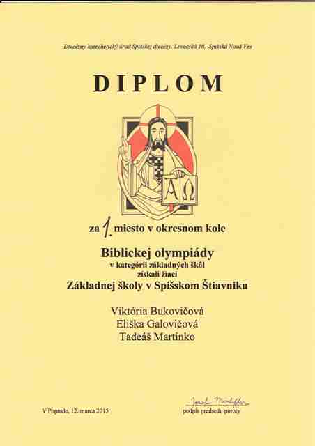 Biblická olympiáda 2015