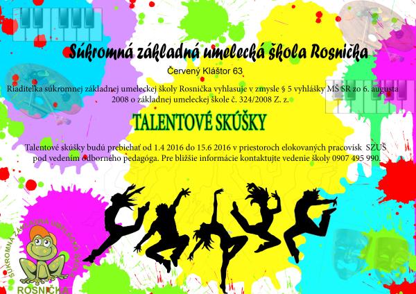 Talentové skúšky Rosnička